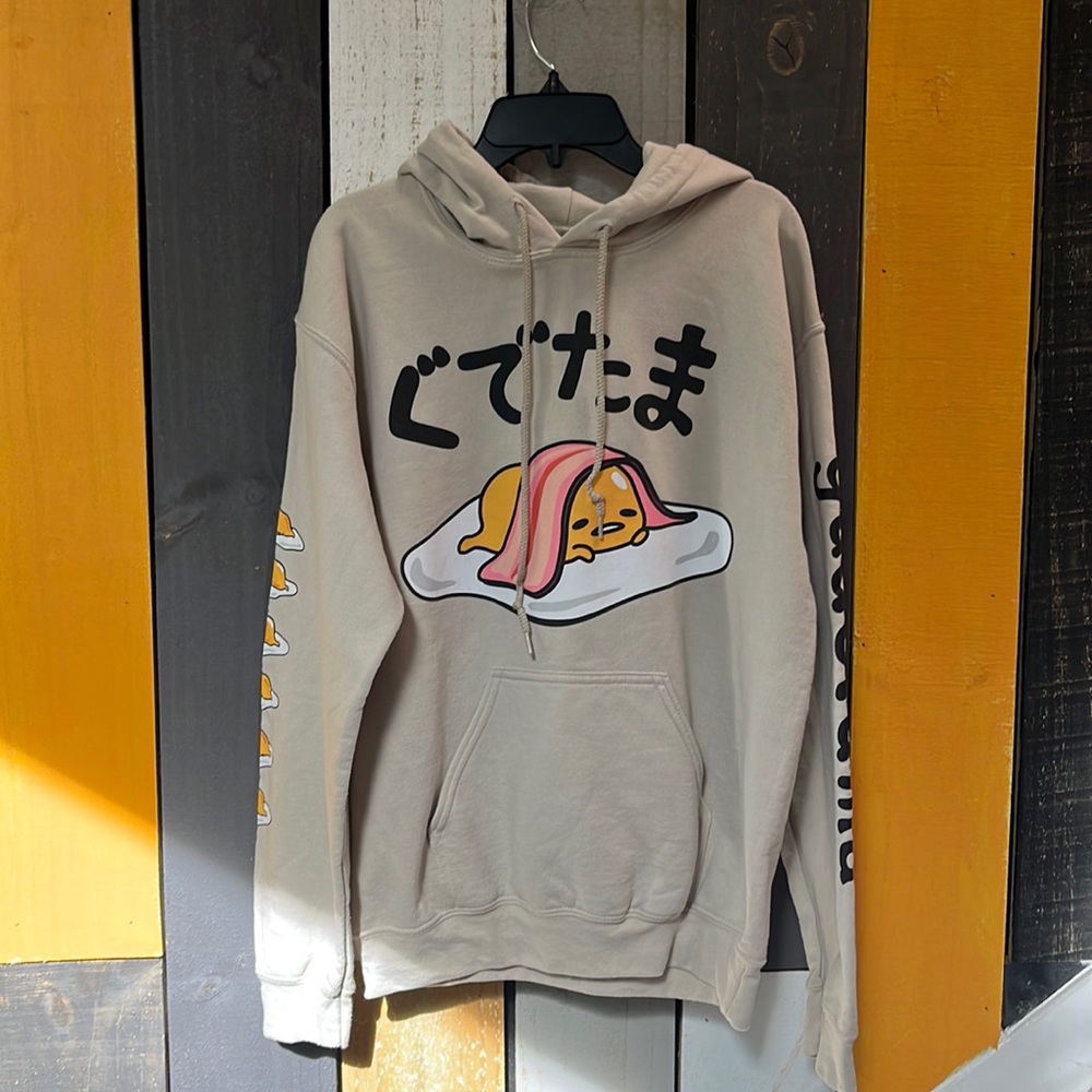 Sanrio Gudetama hoodie sweat shirt with pocket